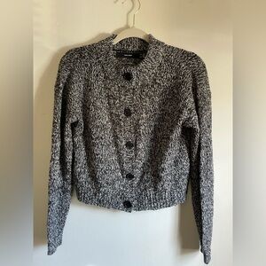 Vero Moda Women's Cropped Grey Cardigan. Size M